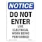Signmission Safety Sign, OSHA Notice, 7" Height, Do Not Enter Live Electrical Work Sign, Portrait OS-NS-D-57-V-11195 - alternate 1